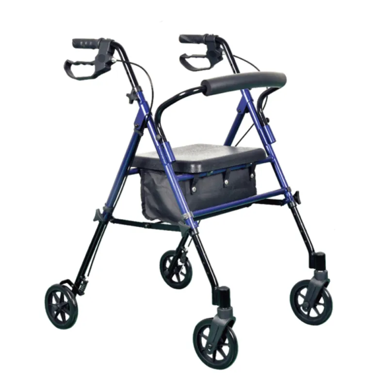 Lightweight Aluminum Folding Rollator Walker with Wheels